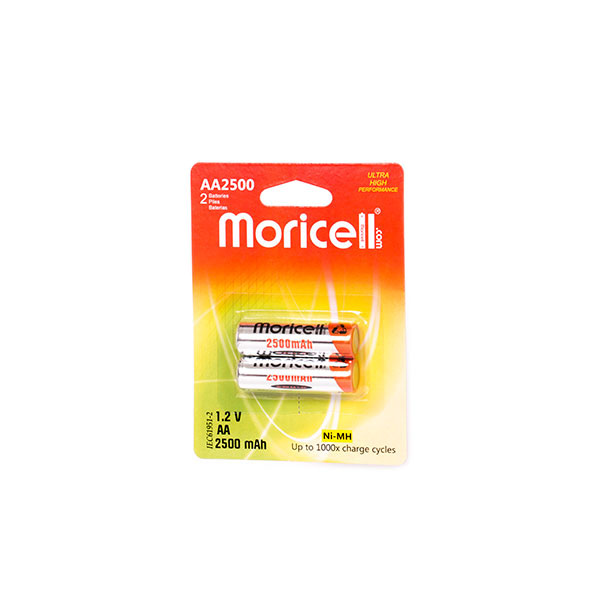 باتری قلمی قابل شارژ موریسل | Moricell مدل Ni-MH با ظرفیت 2500 میلی آمپر ساعت
