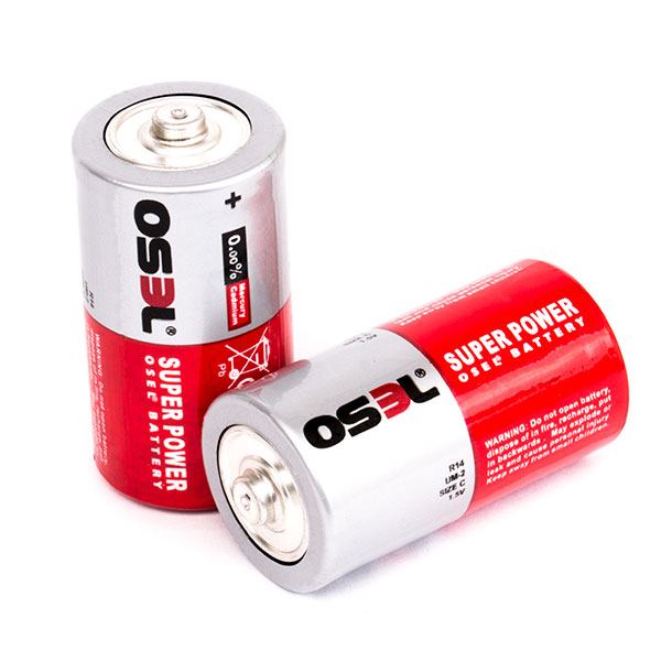باتری سایز متوسط اوسل | Osel مدل Super power  R14 SIZE C بسته ی 2 عددی