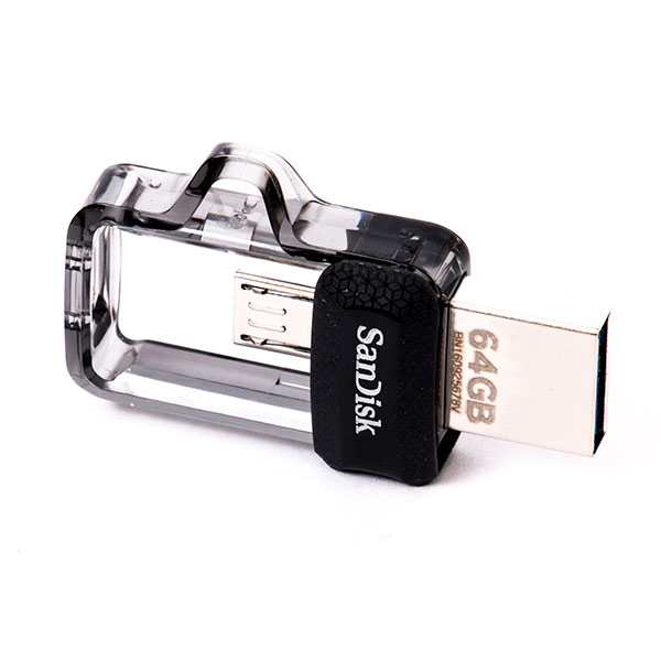 فلش مموری OTG سن دیسک مدل Dual Drive m3.0 ظرفیت 64 گیگابایت