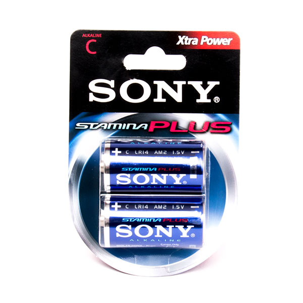 باتری سایز متوسط آلکالاین سونی | Sony مدل Alkaline C LR14 بسته ی 2 عددی